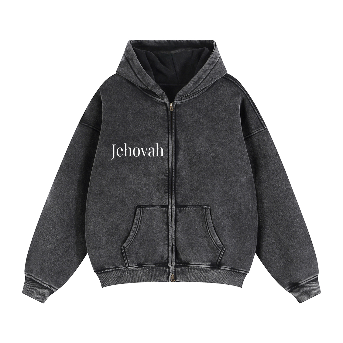 Zip-Through Boxy Fleece Hoodie